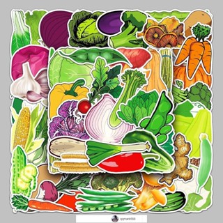 【琪琪優選】50pcs蔬菜卡通行李箱貼紙美食防水塗鴉貼紙滑板車電腦平板卡通裝飾-qqmark588-