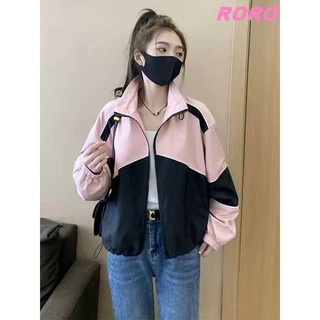 RORO🔸M-3XL 大尺碼外套 春秋新款胖MM大碼女裝300斤外穿寬松顯瘦短外套女開衫上衣棒球服 大碼外套 女生外套