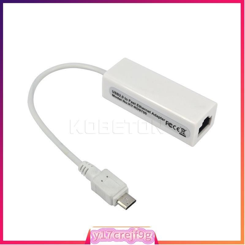 Micro USB 2.0 Male Ethernet 5-Pin RJ45 Network Lan Adapter