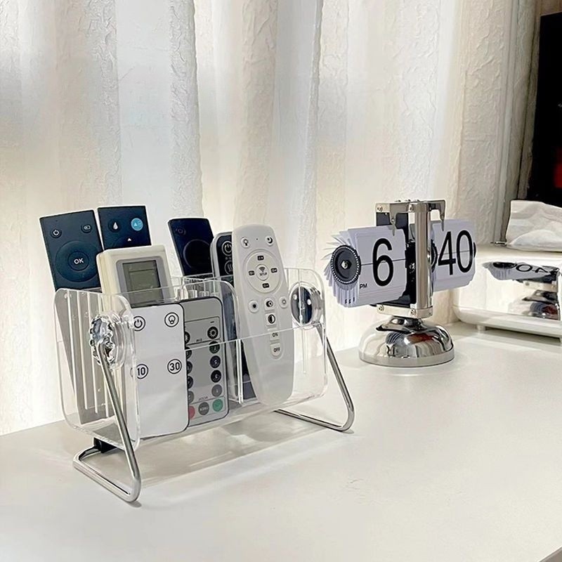 台灣免運壓克力透明遙控器收納 客廳桌面手機殼雜物整理子 化妝置物架 桌面收納JALE