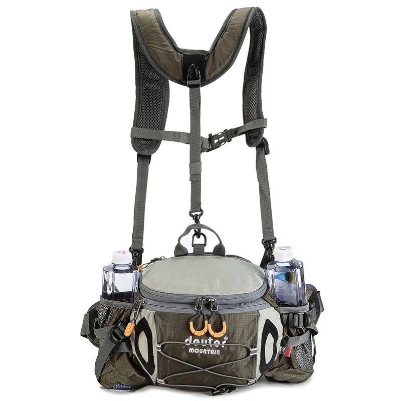 多功能運動腰包 水壺戶外 男 徒步騎行雙肩背包 旅遊 大容量登山裝備