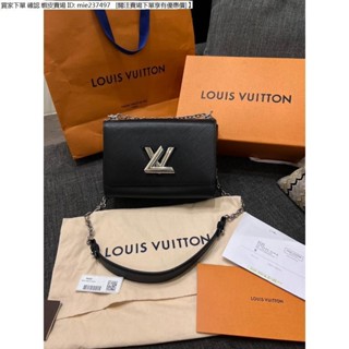 【二手】LV 路易威登 M50282 TWIST MM系列經典EPI水波紋LOGO轉釦牛皮肩/斜背包(黑)