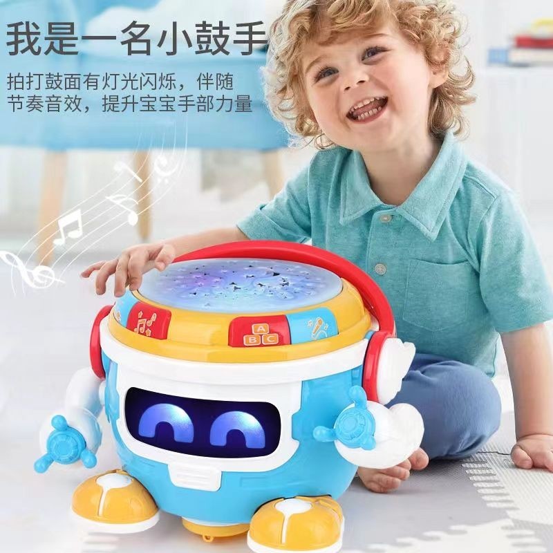 春上新 寶寶 音樂 電動 拍拍六面體 手拍 早教 兒童 益智 機器人 嬰兒 玩具 男孩 女孩