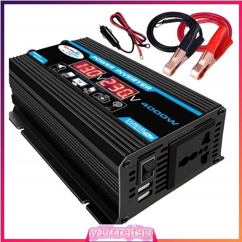 Black Car Power Pure Sine Wave Inverter DC 12V To AC 220/110