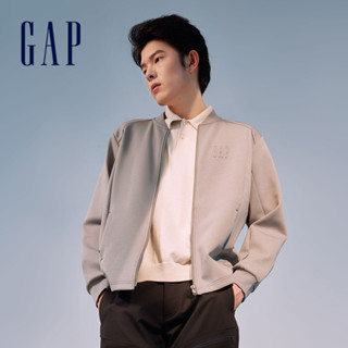 Gap 男裝 Logo立領外套-灰色(889284)