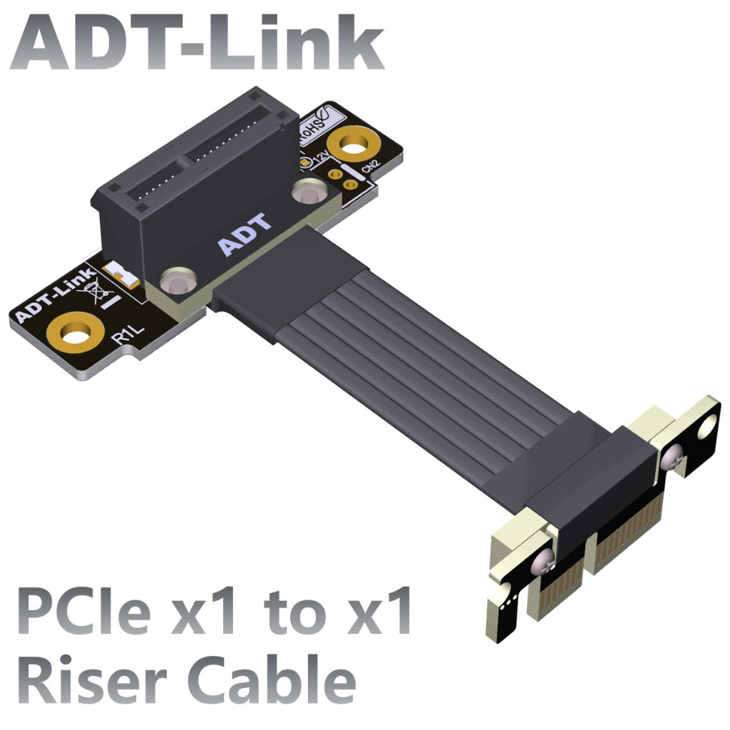 ✺[訂製]ADT-Link PCIE 4.0 x1延長線 避免顯卡干涉網卡聲卡US