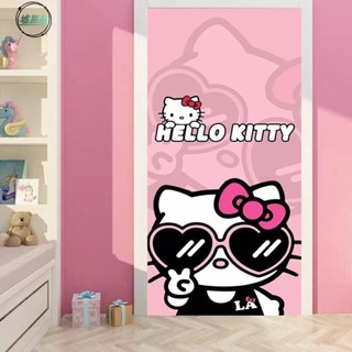 墟里居✨ Hello Kitty門簾 卡通門簾 動漫門簾 兒童房門簾 客製化尺寸 隔斷簾 增加隱私 免打孔安裝