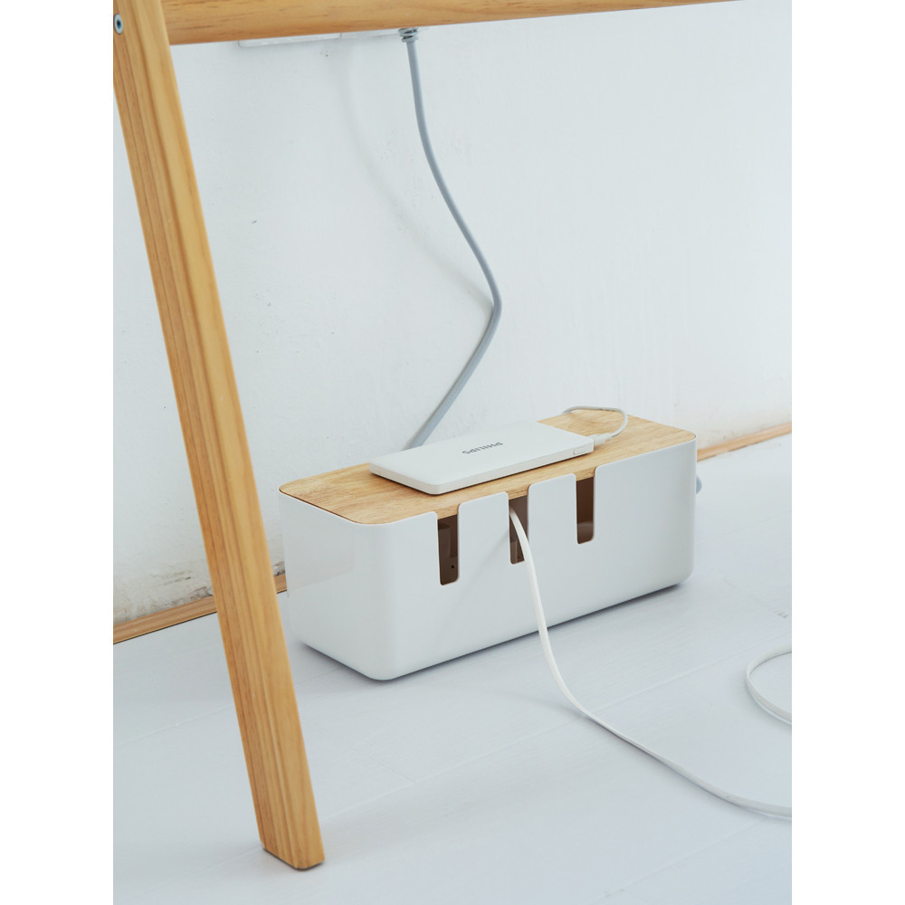 創意木蓋電源插座收納盒家用桌面排插集線盒電線整理盒#預購#開超取請聊聊我