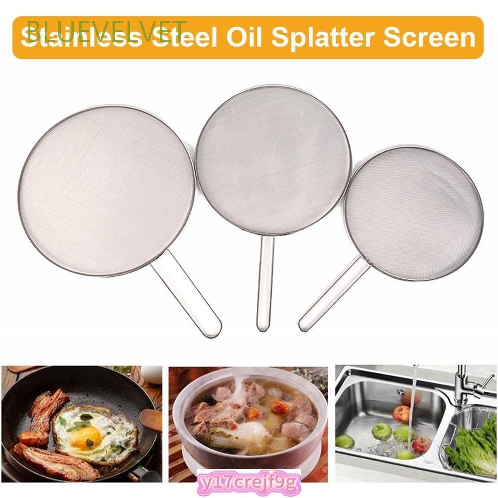 Stainless Steel Spill Proof Pan Kitchen Splatter Screen Oil