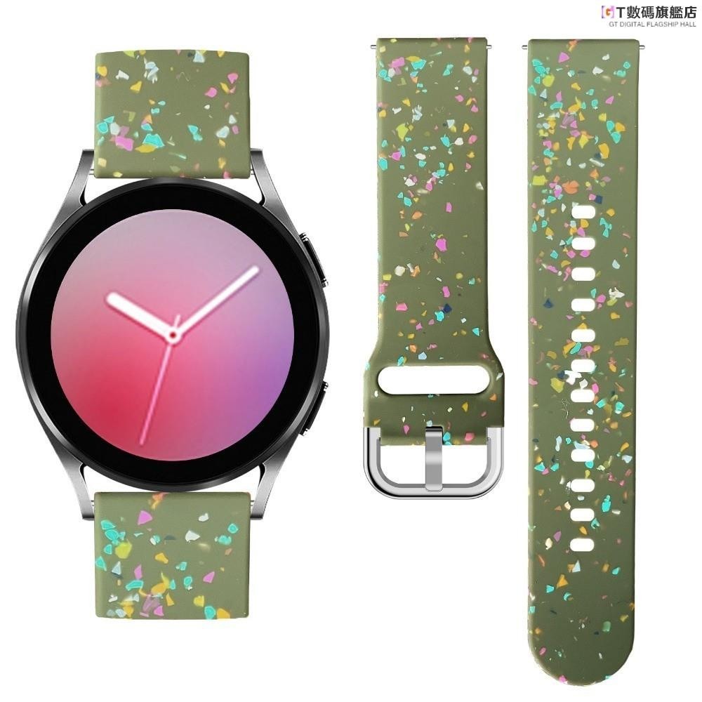 GT-SAMSUNG 運動軟矽膠錶帶 20 毫米適用於三星 Galaxy Watch 6 5 4 錶帶6經典47mm替換