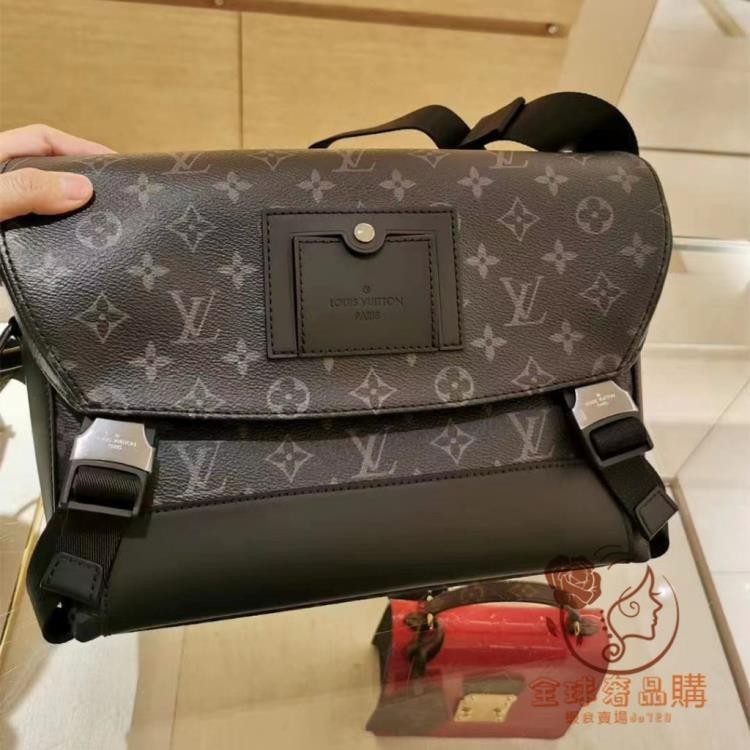 二手全新精品 LV 路易威登 VOYAGER 小號 男士 郵差包 黑色老花 肩背包 斜挎包 斜背包 M40511