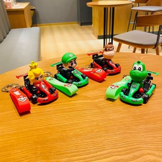 包包吊飾✨模擬模型 馬裡奧卡丁車公仔玩具精緻創意汽車鏈鑰匙扣學生網紅個性書包掛件 模擬模型鑰匙扣 創意掛件