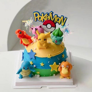 蛋糕裝飾品 生日宴蛋糕插牌 神奇寶貝蛋糕裝飾擺件 生日佈置 蛋糕 生日 擺飾 生日道具 pokemon 皮卡丘氣球