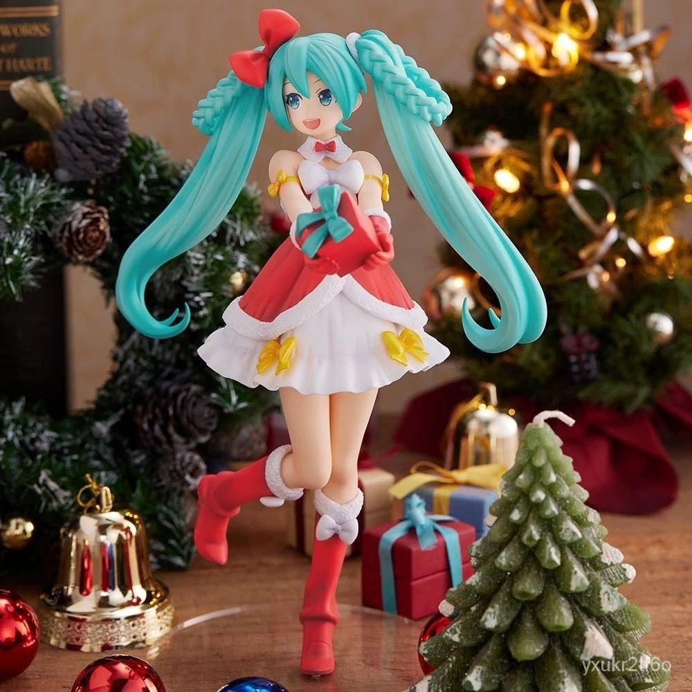 ✨兒童節禮物🎁優選初音未來手辦MIKU聖誕公主殿下女生漂亮可愛機箱桌麵擺件公仔禮物