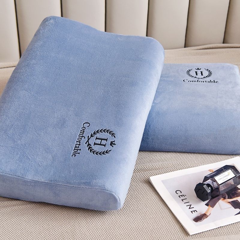 保暖絨乳膠枕頭套40x60一對裝30*50枕頭套單人記憶枕芯枕套35x55
