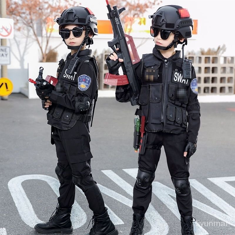 免運✨兒童警秋季裝cos特警衣服警官服軍裝套裝男軍訓服小孩玩具警察服 EJB0