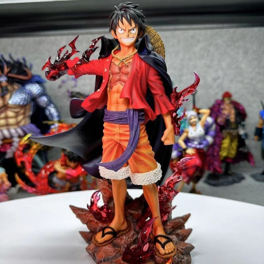 台灣出貨免運 海賊王流星帽團LX站姿路飛手辦27cm雙頭雕GK動漫周邊模型雕像擺件 動漫手辦 擺件 航海王手辦 路飛手辦