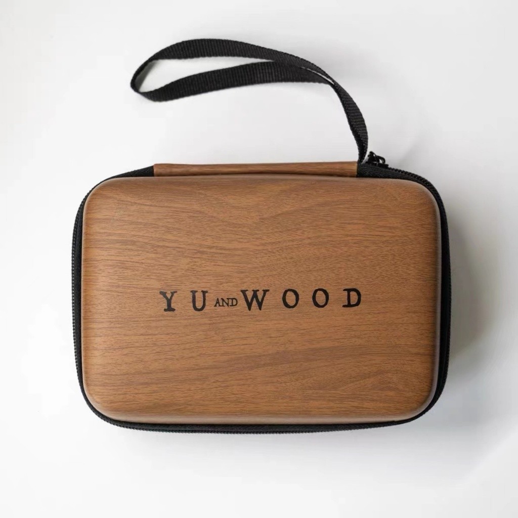 YUWOOD木紋數碼收納包 硬殼包 數據線充電器 硬盤 多功能膠捲收納盒