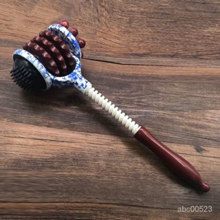 【臺灣發售】 按摩捶 捶背神器捶背器敲打青花瓷滾輪拍打全身按摩錘子敲背錘肩頸健康錘
