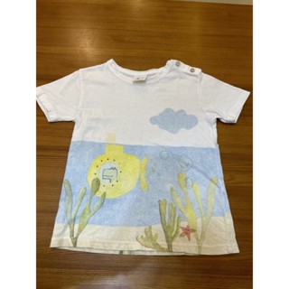 二手 ZARA 嬰幼童海底世界 棉質短袖上衣 T袖約98公分