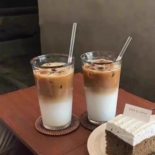 ZJ LIGHT韓國ins咖啡店同款極簡玻璃杯冷飲杯蘇打飲料水杯牛奶杯冰咖啡杯#預購#開超取請聊聊我