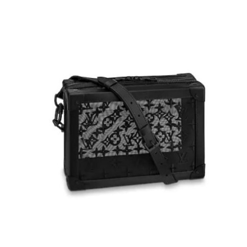 LV SOFT TRUNK 黑色 刺繡 蕾絲 牛皮飾邊 硬箱包 M53964 全新現貨