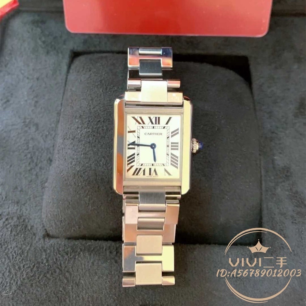 現貨二手 （9.8成新） Cartier Tank Must腕錶 / 小號石英機芯 銀色 手錶 WSTA0051