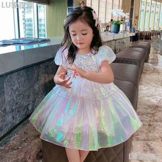 萬聖節 服飾 萬聖節 美人魚 公主裙 女童裝 連衣裙 夏季 寶寶 白雪公主 蓬蓬裙 閃亮 泡泡袖 禮服 女童服裝 公主裙