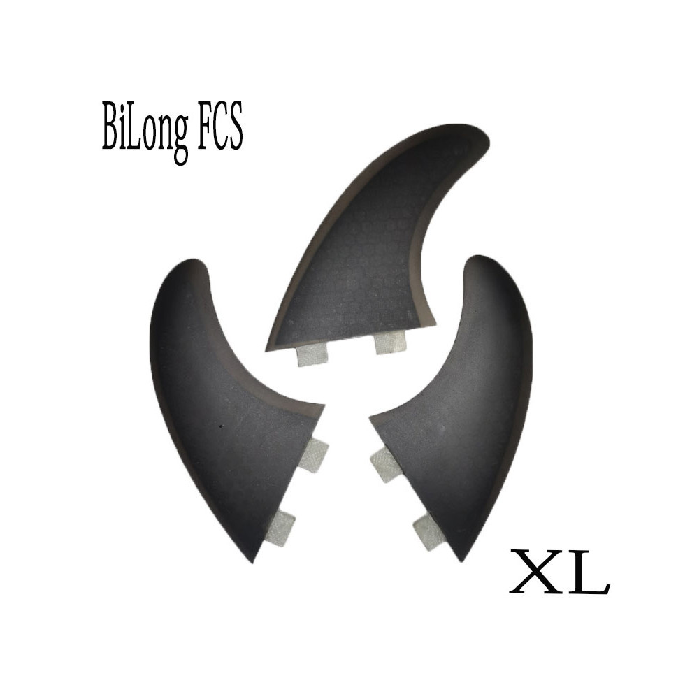 精選（可開發票）沖浪板尾鰭5.27“加大尺寸三片套裝鰭BiLong FCS插頭玻璃纖維尾舵