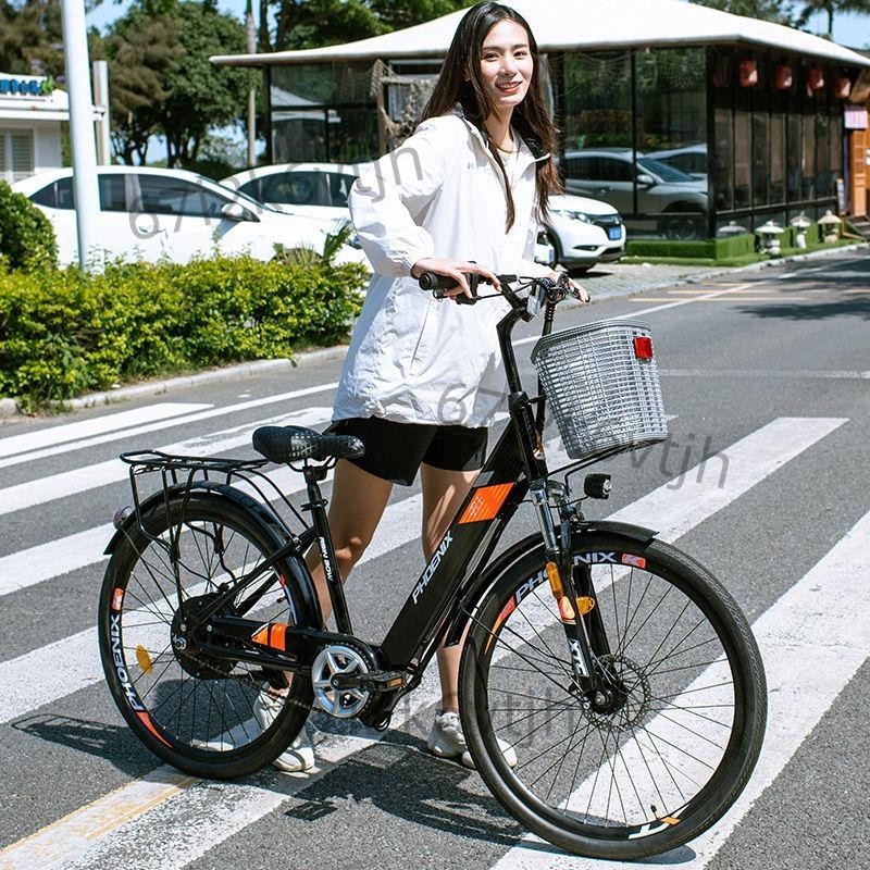 鳳凰一體輪旅行電動自行車新國標助力踏板電動車成人男女電單車0908105171