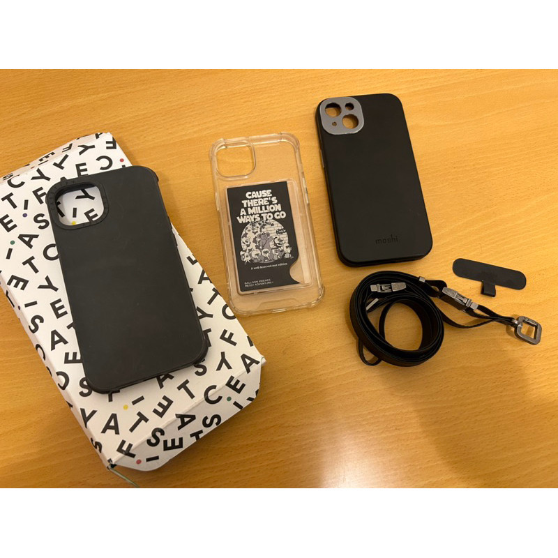 （現貨免運）二手優質商品-iphone14手機殼組（casetify 環保材質；moshi napa系列）