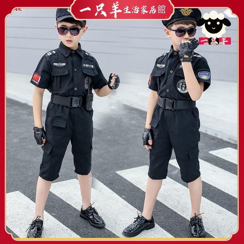 【免運】兒童小特警警裝制服 男女警察小軍裝 軍訓服 幼兒園角色扮演生日禮物