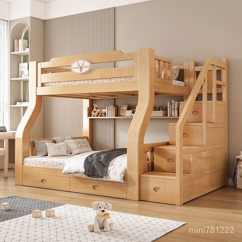 🔥新品-特惠🔥 上下床實木床子母床上下鋪床二層加厚加粗雙層床上下鋪兒童傢用 高低床 高架床