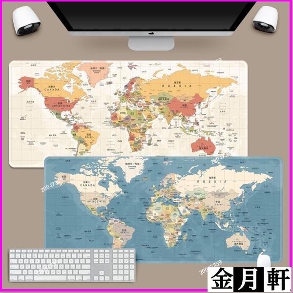 ✨台灣出貨 滑鼠墊 鍵盤墊 桌墊 電競遊戲滑鼠墊 世界地圖超大鼠標墊鎖邊辦公電腦桌墊學習鍵盤筆記本男生臺式游戲
