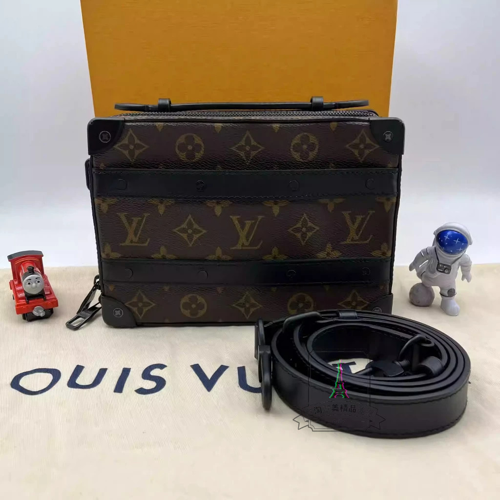 Louis Vuitton 路易威登 LV SOFT TRUNK 經典老花帆布 郵差包 盒子包 M45935