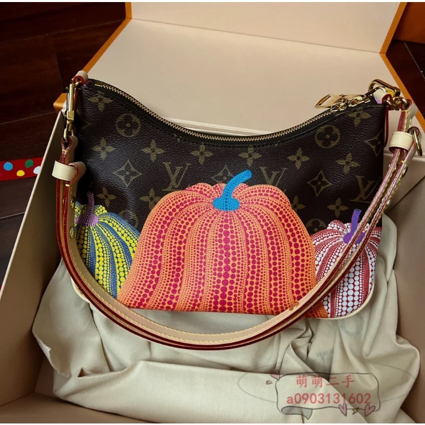 『二手精品』LV 路易威登 LV x YK Boulogne 南瓜印花 單肩包 斜挎包 牛角包 M46470