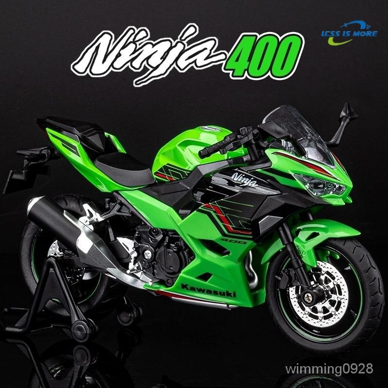 1：12 川崎車模 ninja400摩託車模型 仿真 成品 機車模型 重機模型 閤金車模 忍者 機車車模 禮物 車載擺件