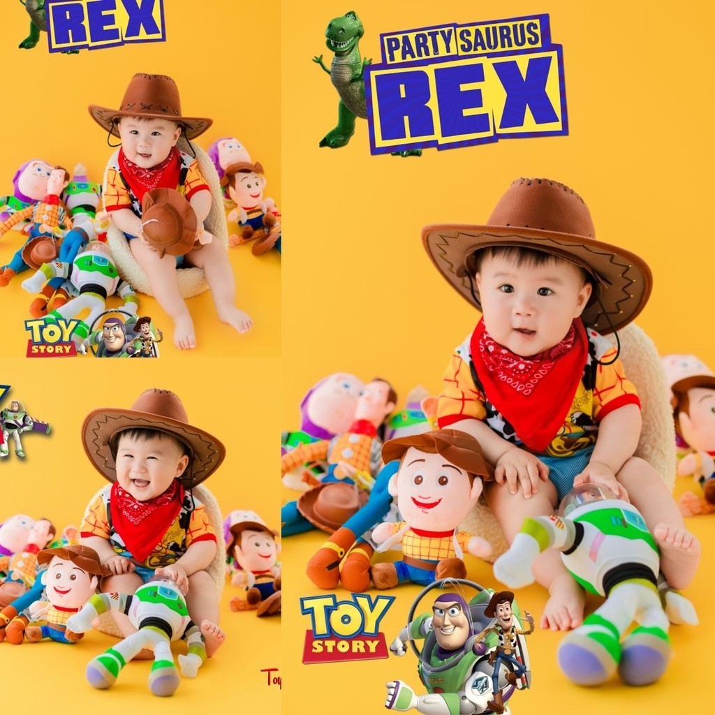 👶🏻爆款🍼玩具總動員寶寶百天照周歲照拍照服裝影樓嬰兒藝術照照相卡通主題