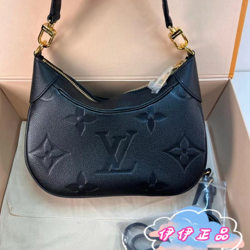 路易威登 LV Bagatelle M46002 黑色壓紋皮革 斜挎包/手提包 腋下包/單肩包/