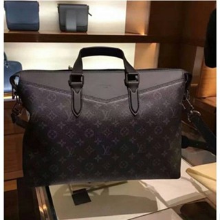 二手 LV M40566 黑色經典花紋 公事包 Monogram Eclipse現貨