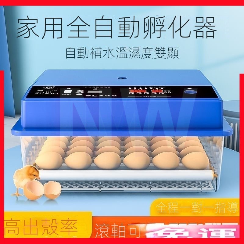 【限時特惠】110V  12-64枚 孵蛋機 全自動孵化器 智慧控溫箱 小雞孵化機 智能孵化箱 鵪鶉孵蛋機保溫箱 孵蛋器