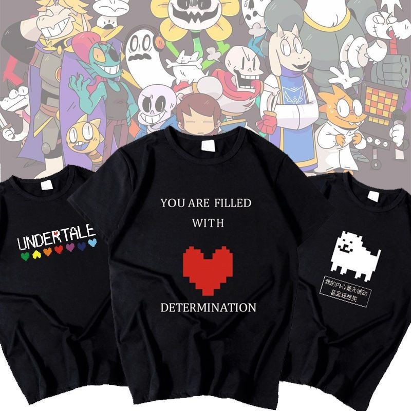 傳說之下短袖T恤 undertale sans動漫周邊夏季男女青少年半袖衣服【詩意服飾】