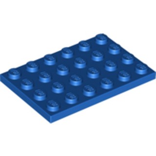 LEGO零件 薄板磚 4x6 藍色 3032 303223【必買站】樂高零件