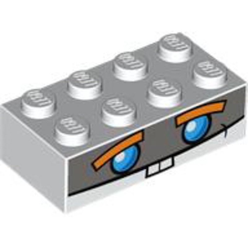LEGO零件 印刷基本磚 2x4x1 白色 3001pb119 6194493【必買站】樂高零件