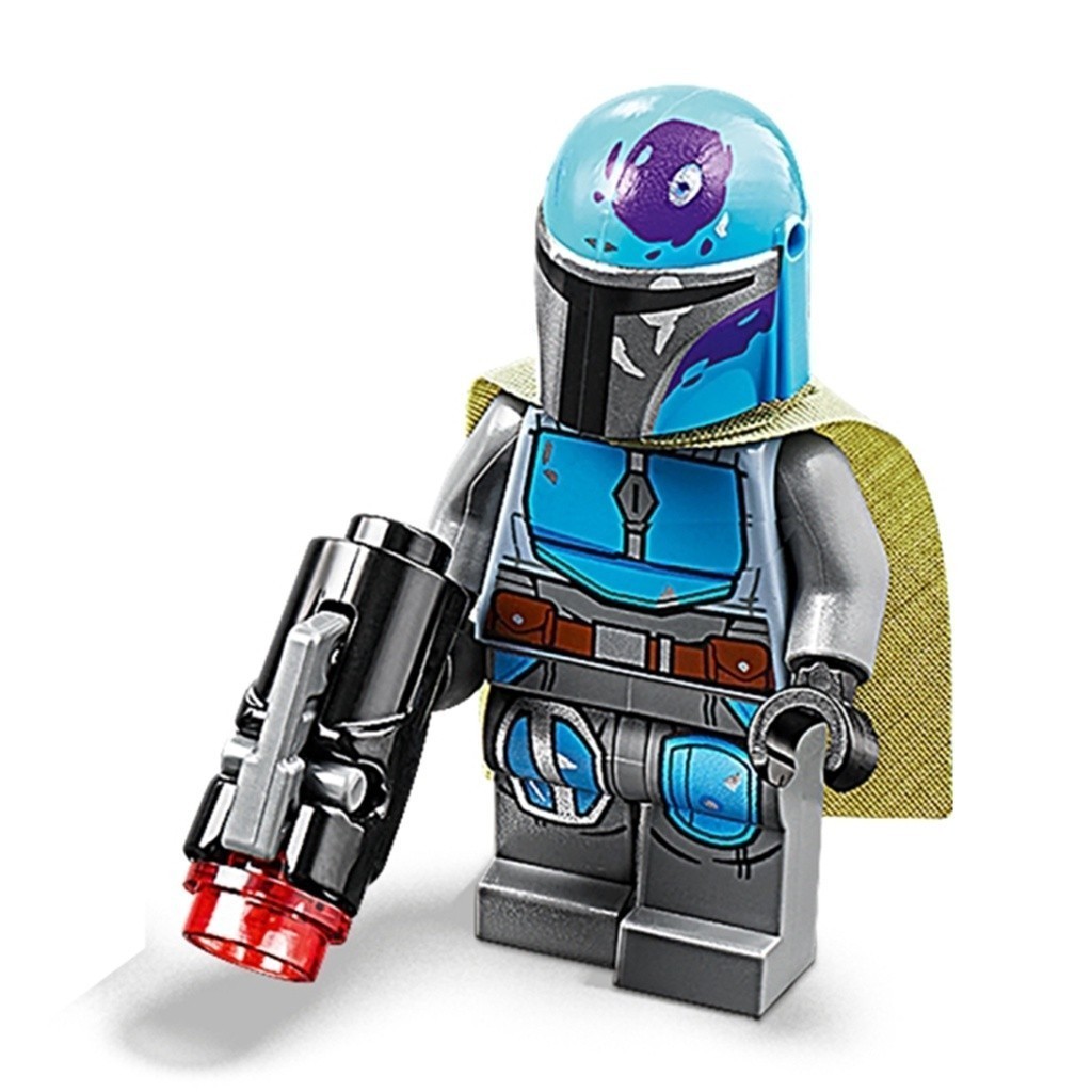 LEGO人偶 SW1080 曼達洛人戰士 (藍頭盔, 橄欖綠披風) 星際大戰系列【必買站】樂高人偶