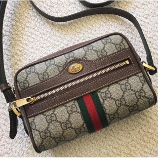 二手 GUCCI Ophidia GG logo 綠紅綠 古銅金 gg 小包 517350 +預購 現