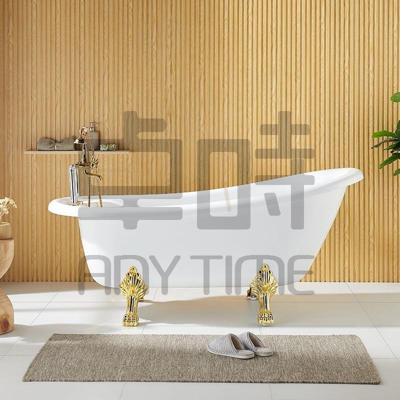 【卓時精選】家用浴缸獨立式高腳亞克力歐式古典移動貴妃洗澡盆全身成人衛生間