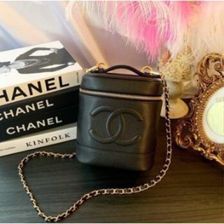 二手現貨 Chanel(香奈兒)coco caviar vanity case 香奈兒荔枝皮 黑色化妝包 現貨