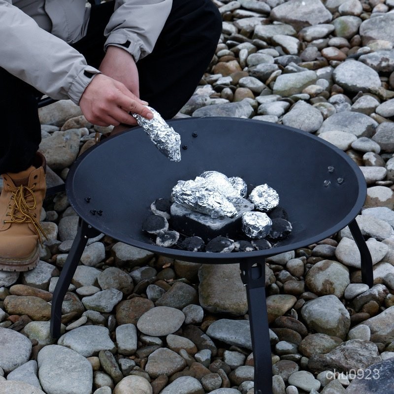 戶外野餐野營露營火爐火盆燒烤架桌戶外取暖碳爐燒烤炭爐圍爐煮茶