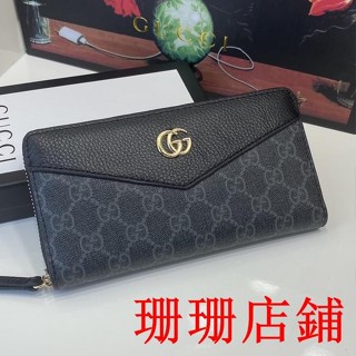 珊珊二手/*GUCCI皮夾 長夾 鈔票夾 錢包 零錢包 多卡位 錢夾 進口牛皮 男長皮夾 男用長夾 皮夾